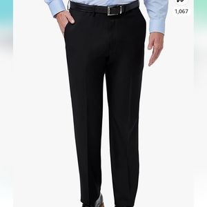 Haggar Men's Comfort Performance Stretch Straight Fit Pant - Classic Dress Pants With Easy Care